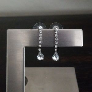 Fashion faux diamond drop earrings
